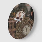 Cadre photo Steampunk Machine à horloge industriel (Angle)