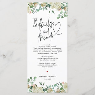 Cadre romantique et moderne Carte de remerciements