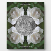 Cadre Rose blanche Créez votre propre plaque photo (Devant)