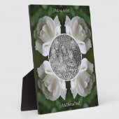 Cadre Rose blanche Créez votre propre plaque photo (Côté)