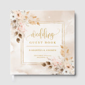 Cadre rose et or clair Livre d'hôtes Mariage d'aut (Recto)