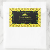 Cadre rose jaune sur Étiquette d'emballage de prod (Sac)