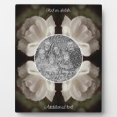 Cadre rose Vintage Créez votre propre plaque photo (Devant)