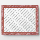 Cadre rouge classique Ajouter une plaque photo (Devant)