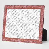 Cadre rouge classique Ajouter une plaque photo (Côté)