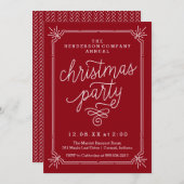 Cadre rustique Invitation annuel de fête de Noël (Devant / Derrière)