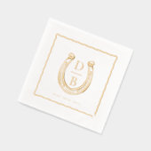 Cadre Rustique Monogramme de Fers à Cheval Occiden (Gauche)