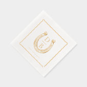 Cadre Rustique Monogramme de Fers à Cheval Occiden (Droite)