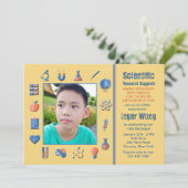 Cadre scientifique Invitation de fête d'anniversai (Debout devant)