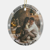 Cadre transparent avec ornement de Noël photo (Gauche)