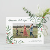 cadre verdoyant de vacances joyeux carte de noël (Debout devant)