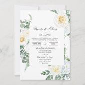 Cadre verdoyant Faire-part de mariage espagnole (Devant)