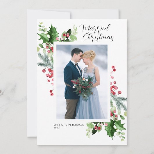 Cadre verdoyant mariage faire-part (Devant)