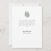 Cadre verdoyant mariage faire-part (Dos)