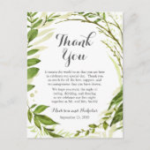 Cadre Vert Cadre Carte de remerciements Verdure ru (Devant)