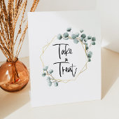 Cadre Vert Eucalyptus Or Prendre Un Signe De Trait