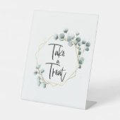 Cadre Vert Eucalyptus Or Prendre Un Signe De Trait (Recto)