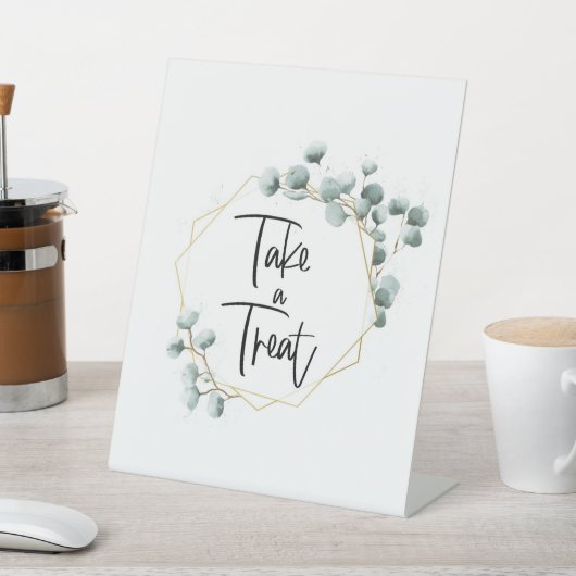 Cadre Vert Eucalyptus Or Prendre Un Signe De Trait (In SItu)