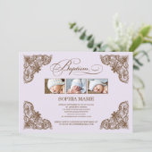 CADRE VINTAGE| INVITATION BAPTISME (Debout devant)