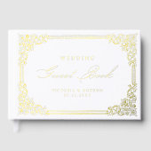 Cadre Vintage Or Élégant Mariage Script (Recto)