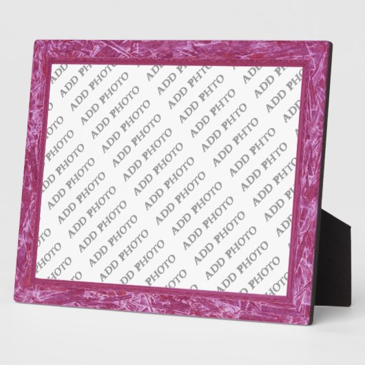 Cadre violet classique Ajouter une plaque photo (Côté)