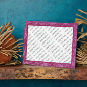 Cadre violet classique Ajouter une plaque photo (Côté)