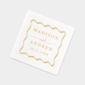 Cadre Wavy moderne Mariage personnalisé (Gauche)