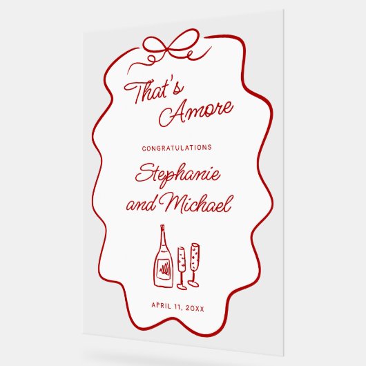 Cadre XL de doodle rouge pour fiançailles That's A (Angle)