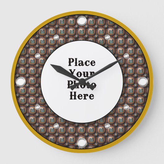 Cadres amérindiens Votre horloge murale photo (Recto)