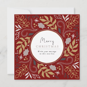 Cadres botaniques Vintages rouges Carte photo de N