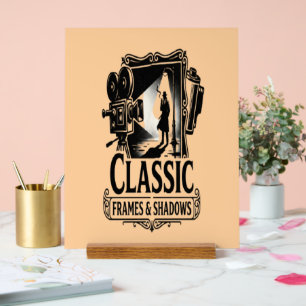Cadres Classiques & Ombres Cinéma Vintage Noir Acr