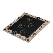 Cadres de pattes de chien noir Tan noir | Carreaux (Côté)