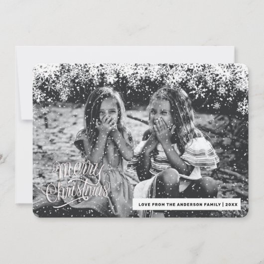 Cadres de snowflakes Joyeux Noël Carte de vacances (Devant)