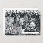 Cadres de snowflakes Joyeux Noël Carte de vacances (Devant / Derrière)