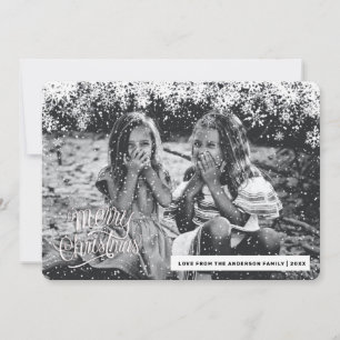 Cadres de snowflakes Joyeux Noël Carte de vacances