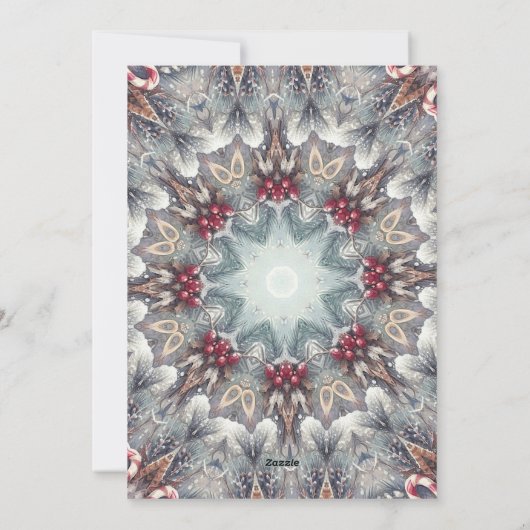 Cadres d'hiver Carte de Noël (Dos)