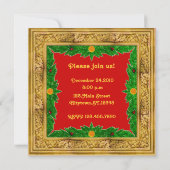 Cadres d'or Noël Invitation (Dos)