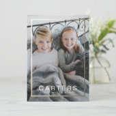 Cadres dorés Nom de famille Carte de Noël (Debout devant)