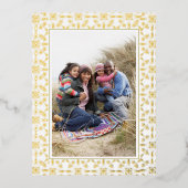 Cadres élégants Gold de Noël Deux vacances photo (Recto)