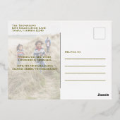 Cadres élégants Gold de Noël Deux vacances photo (Verso)