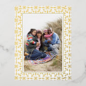 Cadres élégants Gold de Noël Deux vacances photo (Recto)