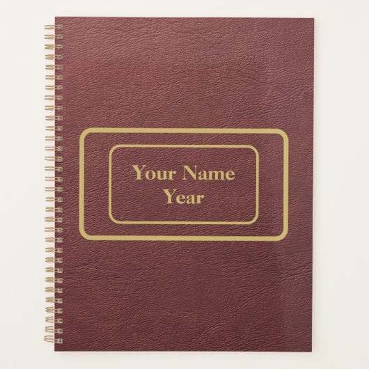 Cadres en cuir Brown et or (Devant)