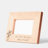 Cadres Etched Giraffe Funny - Texte Personnalisé (Gauche)