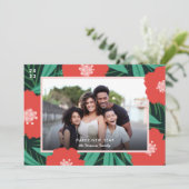 Cadres floraux audacieux Carte de jour de l'année (Debout devant)