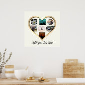 Cadres Gold Heart Photo Collage Poster (Cuisine)