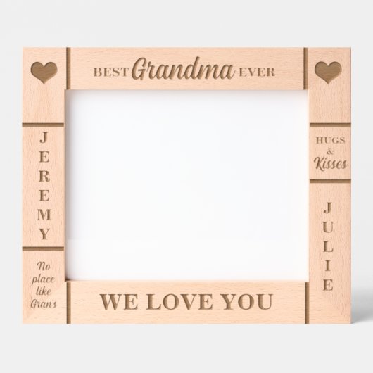 Cadres Gravés 10x8 Meilleur nom de grand-mère (Recto)