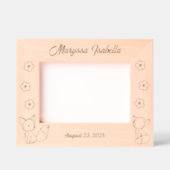 Cadres Gravés 2 mignons Renards et Fleurs de Carton Texte person (Recto)