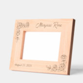 Cadres Gravés 2 Roses de coin Texte personnalisé 7x5 (Gauche)