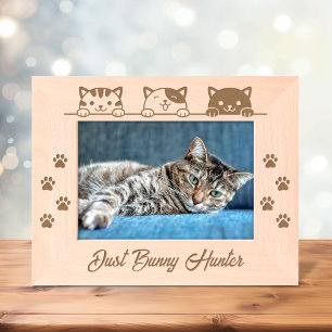 Cadres Gravés 3 Empreintes de pattes de chats de dessin 7x5