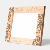 Cadres Gravés 50 Anniversaire Mariage Années bénies Frontière fl (Gauche)